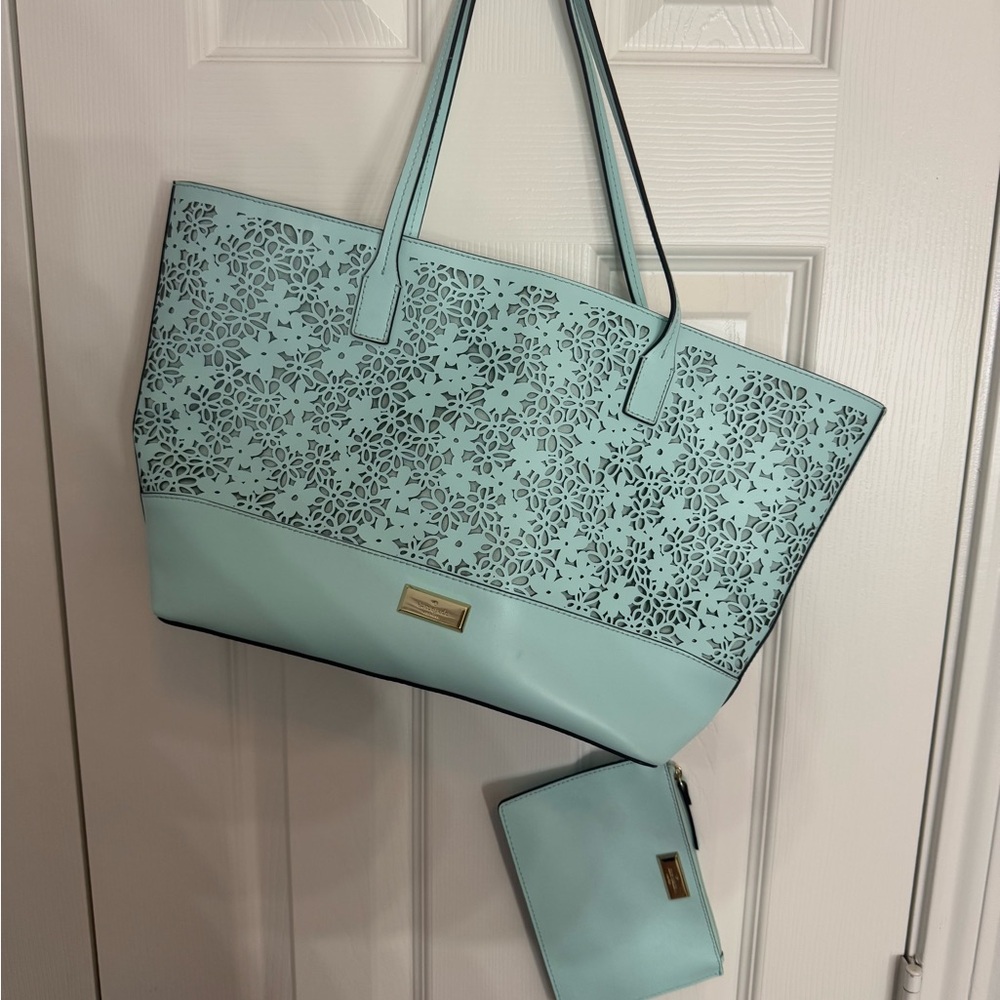 Kate Spade Laser-Cut Tote Bag with wallet